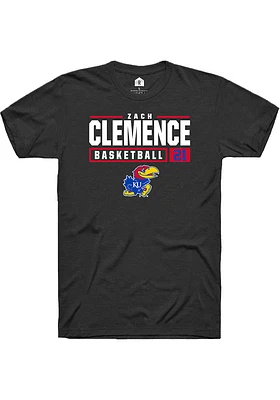 Zach Clemence Kansas Jayhawks Rally NIL Stacked Box Short Sleeve T Shirt