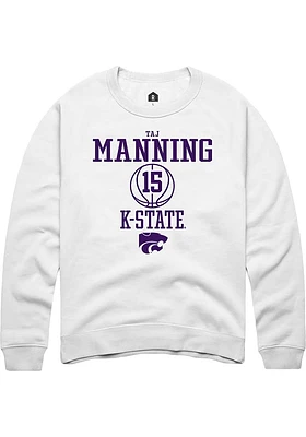 Taj Manning Rally K-State Wildcats Mens NIL Sport Icon Long Sleeve Crew Sweatshirt