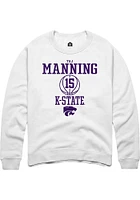 Taj Manning Rally K-State Wildcats Mens NIL Sport Icon Long Sleeve Crew Sweatshirt