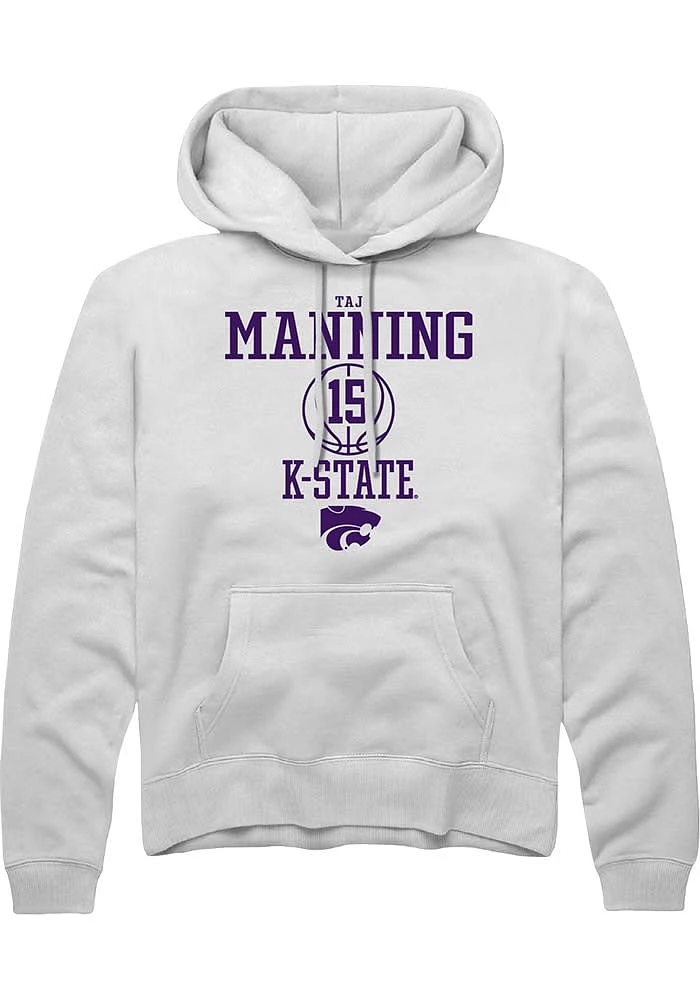 Taj Manning Rally K-State Wildcats Mens NIL Sport Icon Long Sleeve Hoodie