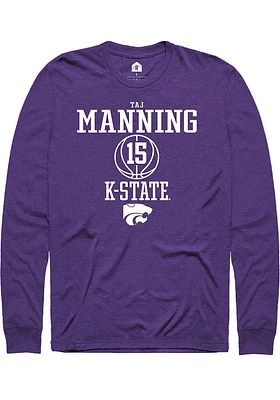 Taj Manning K-State Wildcats Rally NIL Sport Icon Long Sleeve T Shirt