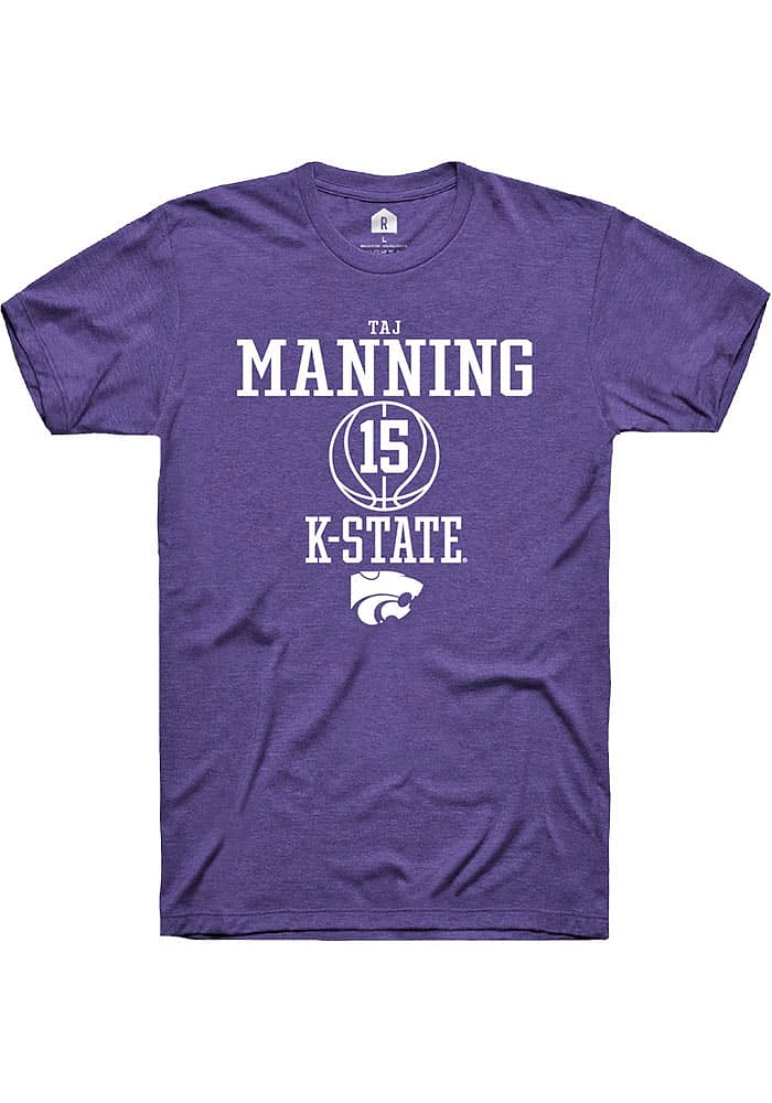 Taj Manning K-State Wildcats Rally NIL Sport Icon Short Sleeve T Shirt