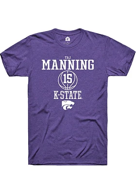 Taj Manning K-State Wildcats Rally NIL Sport Icon Short Sleeve T Shirt