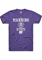 Taj Manning K-State Wildcats Rally NIL Sport Icon Short Sleeve T Shirt