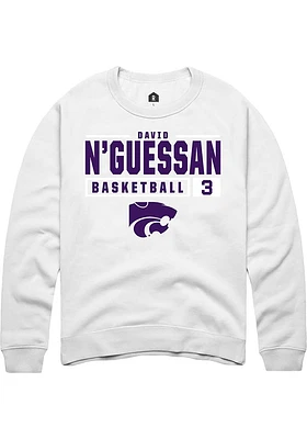 David N’Guessan Rally K-State Wildcats Mens NIL Stacked Box Long Sleeve Crew Sweatshirt