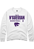 David N’Guessan Rally K-State Wildcats Mens NIL Stacked Box Long Sleeve Crew Sweatshirt