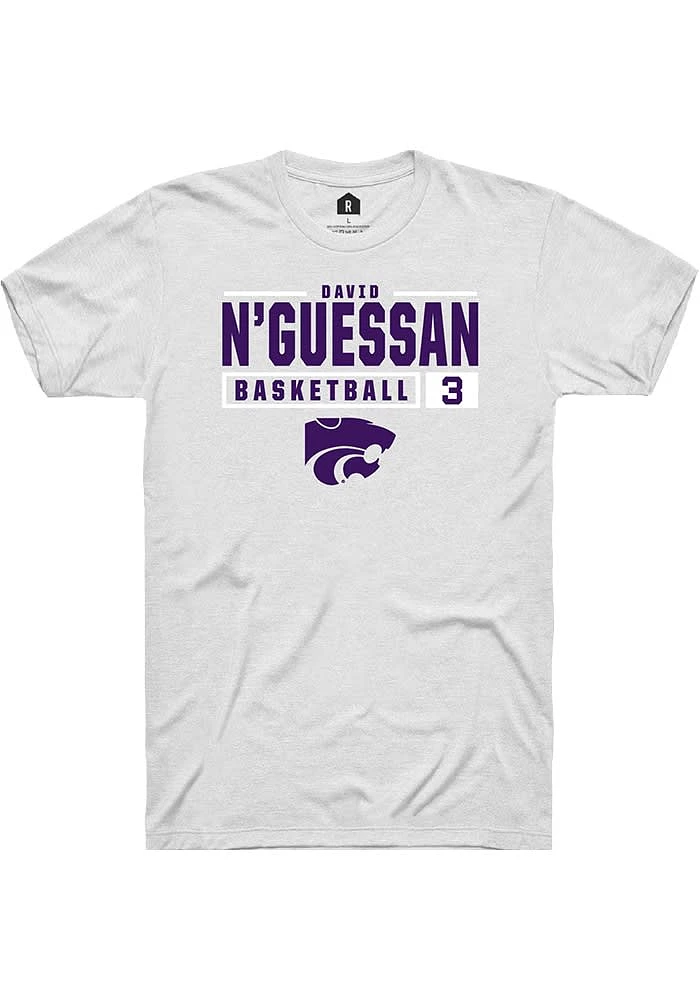 David N’Guessan K-State Wildcats Rally NIL Stacked Box Short Sleeve T Shirt