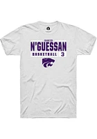 David N’Guessan K-State Wildcats Rally NIL Stacked Box Short Sleeve T Shirt