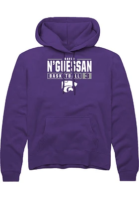 David N’Guessan Rally K-State Wildcats Mens NIL Stacked Box Long Sleeve Hoodie