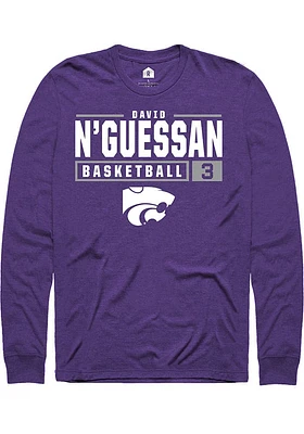 David N’Guessan K-State Wildcats Rally NIL Stacked Box Long Sleeve T Shirt