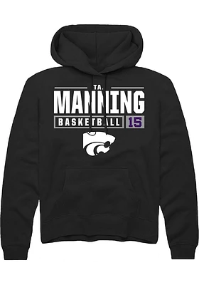 Taj Manning Rally K-State Wildcats Mens NIL Stacked Box Long Sleeve Hoodie