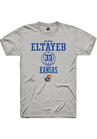 Nadira Eltayeb  Kansas Jayhawks Ash Rally NIL Sport Icon Short Sleeve T Shirt