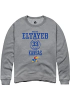 Nadira Eltayeb  Rally Kansas Jayhawks Mens Graphite NIL Sport Icon Long Sleeve Crew Sweatshirt