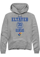 Nadira Eltayeb  Rally Kansas Jayhawks Mens Graphite NIL Sport Icon Long Sleeve Hoodie