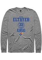 Nadira Eltayeb  Kansas Jayhawks Graphite Rally NIL Sport Icon Long Sleeve T Shirt