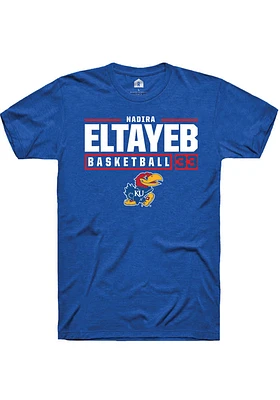 Nadira Eltayeb Kansas Jayhawks Rally NIL Stacked Box Short Sleeve T Shirt