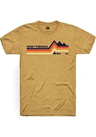 Rally West Virginia Gold Mountain Lines Short Sleeve Fashion T Shirt