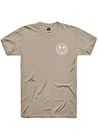 Rally Kansas City Tan Repeating Smiley Wordmark Short Sleeve Fashion T Shirt