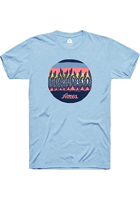 Rally Ames Blue Cow Sunset Short Sleeve Fashion T Shirt