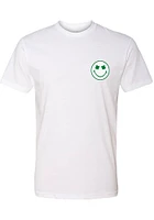 Rally Detroit White Shamrock Smiley Face Short Sleeve Fashion T Shirt