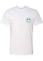 Rally Oklahoma White Shamrock Smiley Face Short Sleeve Fashion T Shirt