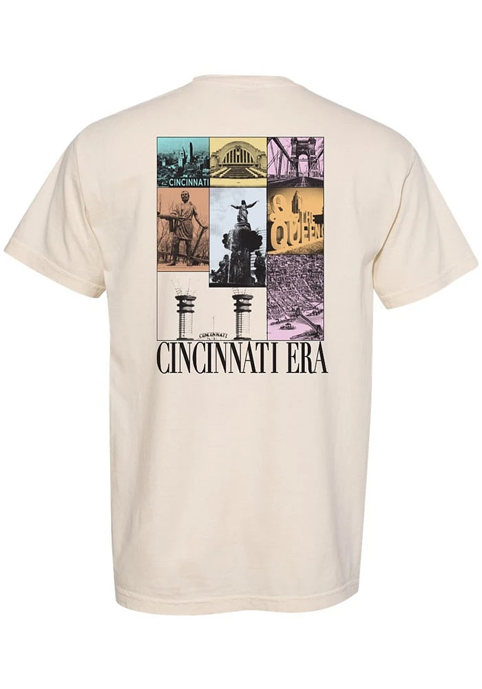 Rally Cincinnati Ivory Eras Collage Short Sleeve Fashion T Shirt