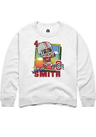 Jeremiah Smith  Ohio State Buckeyes Youth White Bobbleheads Long Sleeve Crew Sweatshirt