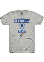 Wyvette Mayberry  Kansas Jayhawks Ash Rally NIL Sport Icon Short Sleeve T Shirt