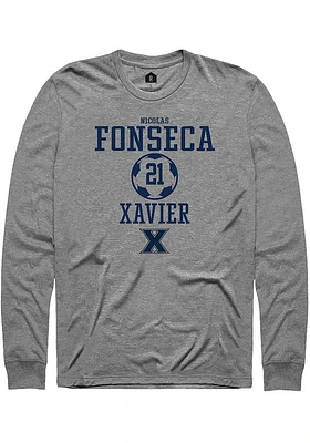 Nicolas Fonseca  Xavier Musketeers Graphite Rally NIL Sport Icon Long Sleeve T Shirt