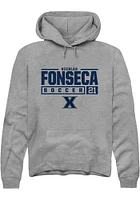 Nicolas Fonseca  Rally Xavier Musketeers Mens Graphite NIL Stacked Box Long Sleeve Hoodie