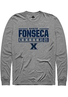 Nicolas Fonseca  Xavier Musketeers Graphite Rally NIL Stacked Box Long Sleeve T Shirt