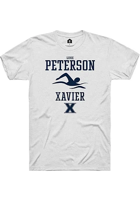 Luke Peterson  Xavier Musketeers White Rally NIL Sport Icon Short Sleeve T Shirt