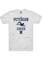 Luke Peterson  Xavier Musketeers White Rally NIL Sport Icon Short Sleeve T Shirt