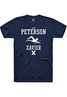 Luke Peterson  Xavier Musketeers Navy Blue Rally NIL Sport Icon Short Sleeve T Shirt