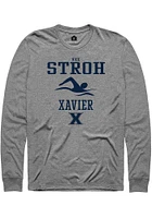 Nick Stroh  Xavier Musketeers Graphite Rally NIL Sport Icon Long Sleeve T Shirt