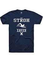 Nick Stroh  Xavier Musketeers Navy Blue Rally NIL Sport Icon Short Sleeve T Shirt