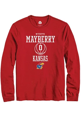Wyvette Mayberry Kansas Jayhawks Rally NIL Sport Icon Long Sleeve T Shirt