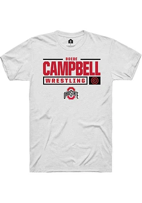 Boede Campbell Ohio State Buckeyes Rally NIL Stacked Box Short Sleeve T Shirt