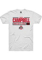 Boede Campbell Ohio State Buckeyes Rally NIL Stacked Box Short Sleeve T Shirt