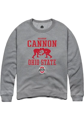 Brandon Cannon  Rally Ohio State Buckeyes Mens Graphite NIL Sport Icon Long Sleeve Crew Sweatshi..