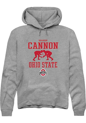 Brandon Cannon  Rally Ohio State Buckeyes Mens Graphite NIL Sport Icon Long Sleeve Hoodie