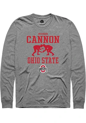 Brandon Cannon  Ohio State Buckeyes Graphite Rally NIL Sport Icon Long Sleeve T Shirt