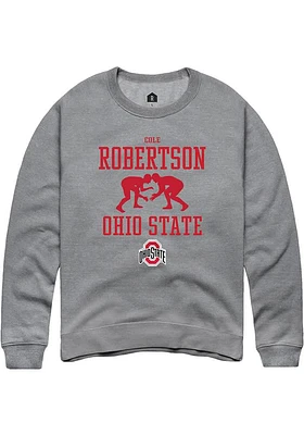 Cole Robertson  Rally Ohio State Buckeyes Mens Graphite NIL Sport Icon Long Sleeve Crew Sweatshi..