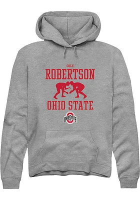 Cole Robertson  Rally Ohio State Buckeyes Mens Graphite NIL Sport Icon Long Sleeve Hoodie