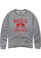 Gavin Bell  Rally Ohio State Buckeyes Mens Graphite NIL Sport Icon Long Sleeve Crew Sweatshirt