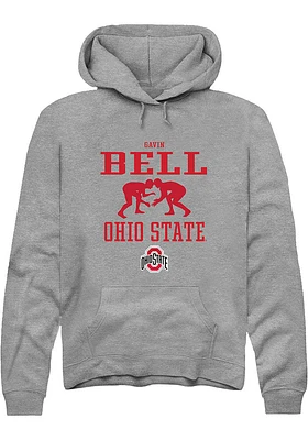 Gavin Bell  Rally Ohio State Buckeyes Mens Graphite NIL Sport Icon Long Sleeve Hoodie