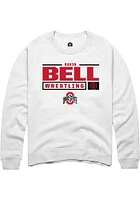 Gavin Bell Rally Ohio State Buckeyes Mens NIL Stacked Box Long Sleeve Crew Sweatshirt