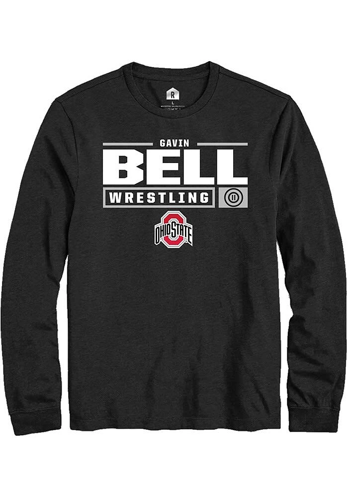 Gavin Bell Ohio State Buckeyes Rally NIL Stacked Box Long Sleeve T Shirt