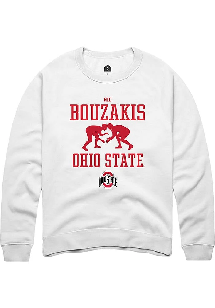 Nic Bouzakis Rally Ohio State Buckeyes Mens NIL Sport Icon Long Sleeve Crew Sweatshirt