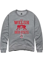 Rocco Welsh Rally Ohio State Buckeyes Mens NIL Sport Icon Long Sleeve Crew Sweatshirt